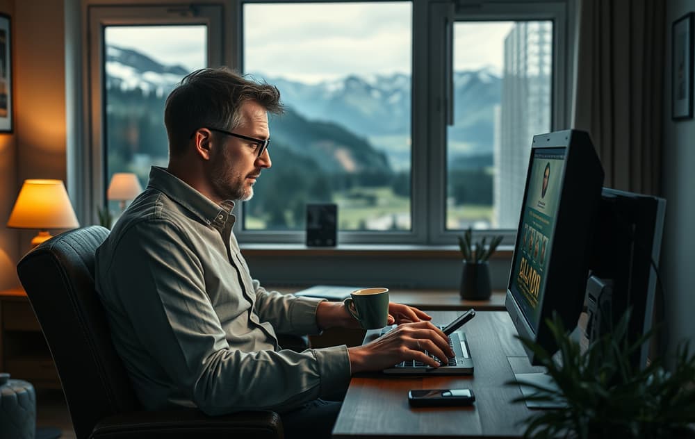 Norsk spiller som spiller casinospill på nett på PC.